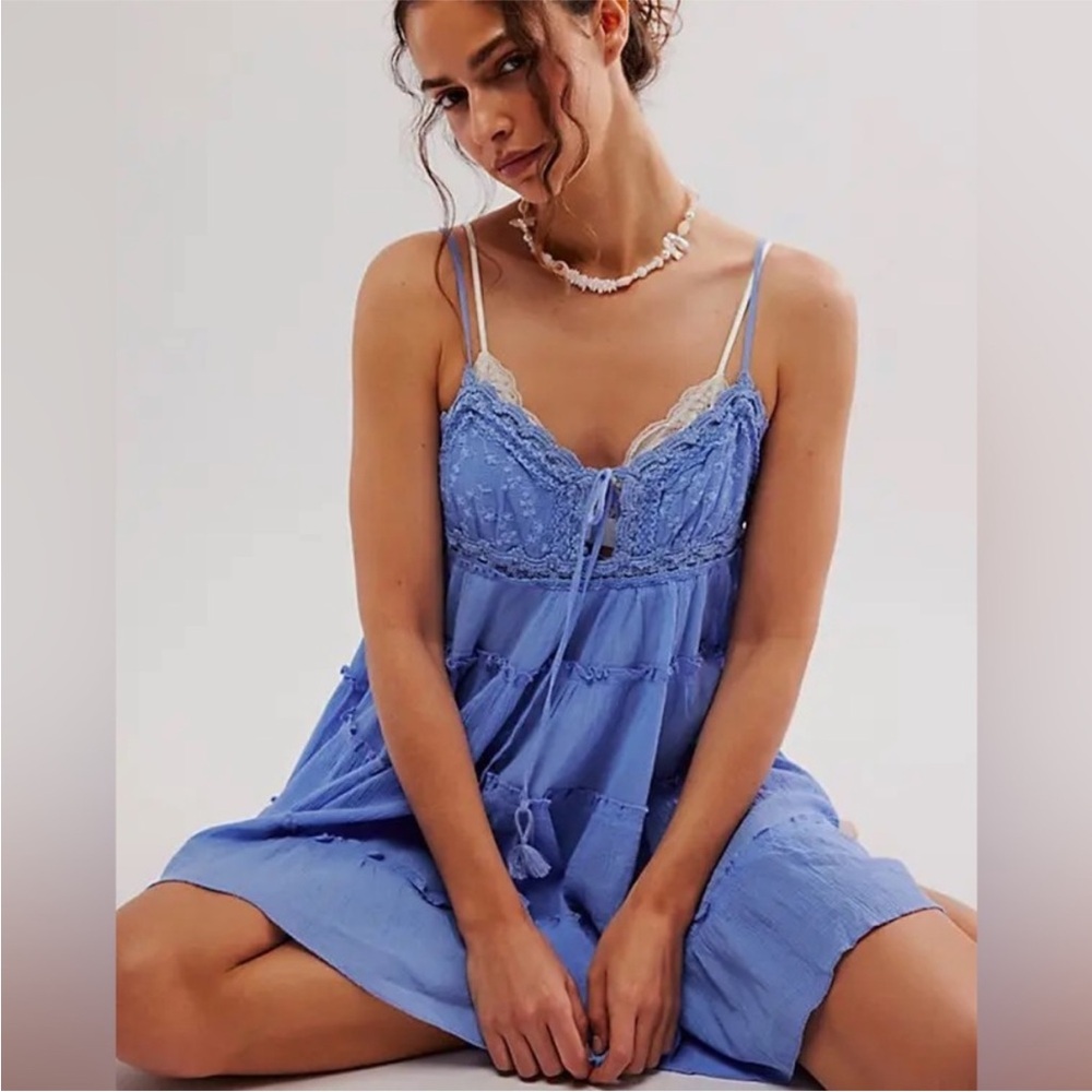 NWOT Sunsetter Mini Slip - Cornflower Blue